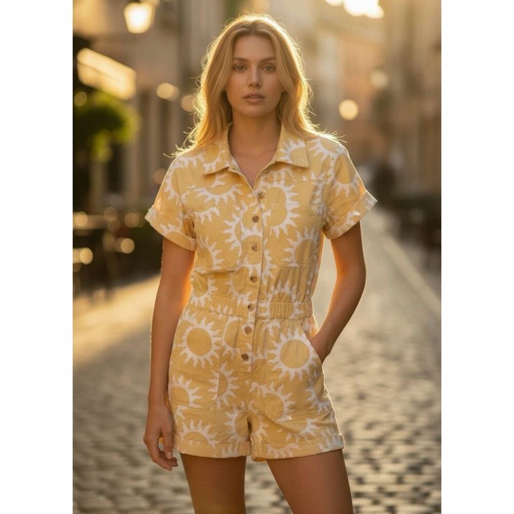 Show Me Your Mumu Canon Sun Romper Yellow Sz M